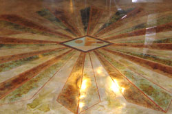 Kemiko Stone Tone Stain transforms ordinary concrete slab into a luxurious floor.